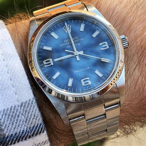 rolex air-king 14000 blue 34mm|Rolex Air-King 14000 review.